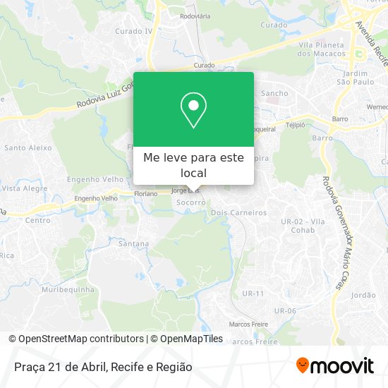 Praça 21 de Abril mapa