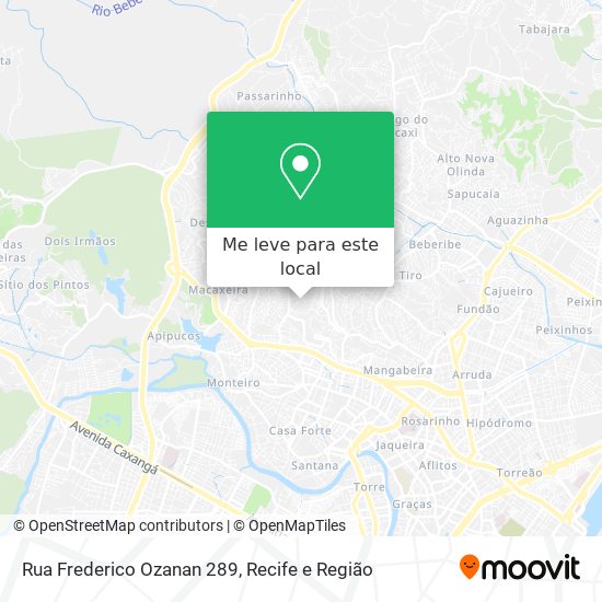 Rua Frederico Ozanan 289 mapa