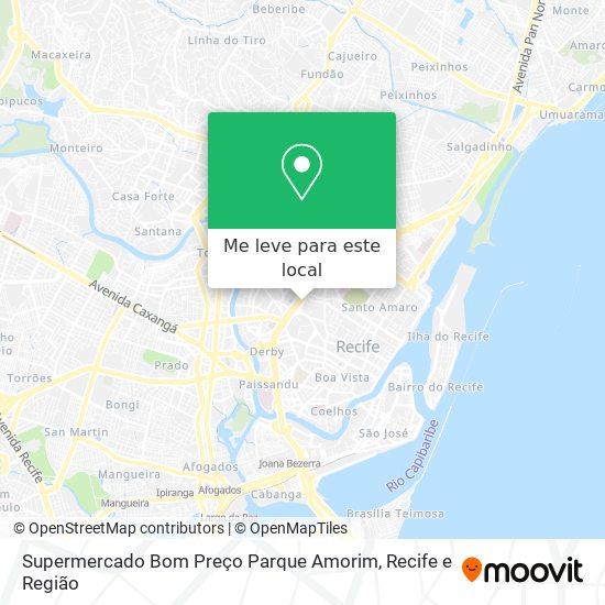 Supermercado Bom Preço Parque Amorim mapa