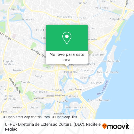 UFPE - Diretoria de Extensão Cultural (DEC) mapa