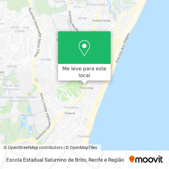 Escola Estadual Saturnino de Brito mapa