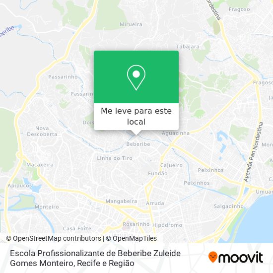 Escola Profissionalizante de Beberibe Zuleide Gomes Monteiro mapa