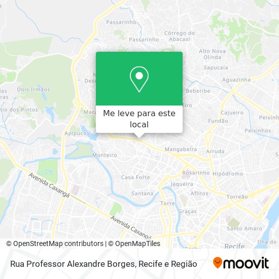 Rua Professor Alexandre Borges mapa