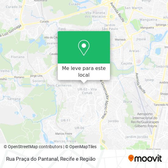 Rua Praça do Pantanal mapa