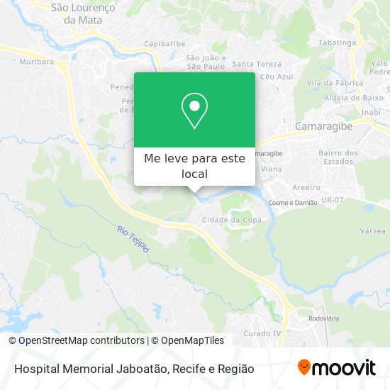 Hospital Memorial Jaboatão mapa
