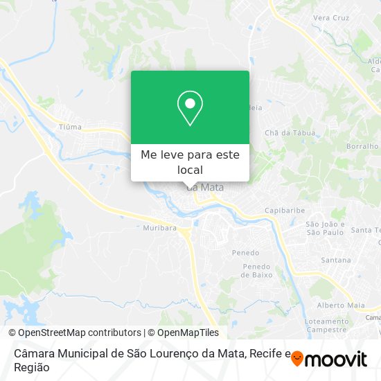 Câmara Municipal de São Lourenço da Mata mapa