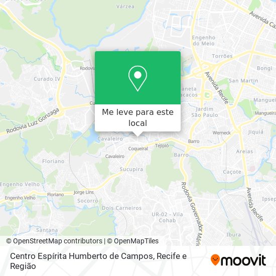 Centro Espírita Humberto de Campos mapa