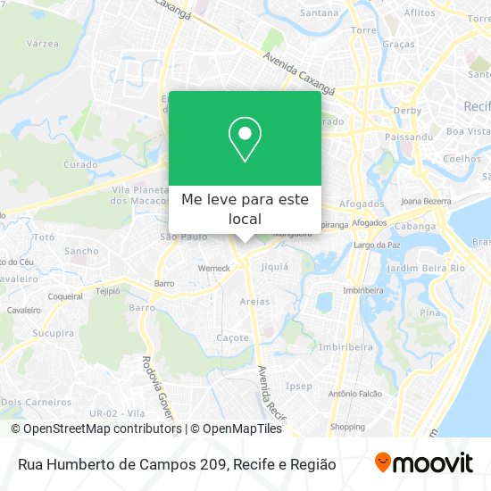 Rua Humberto de Campos 209 mapa