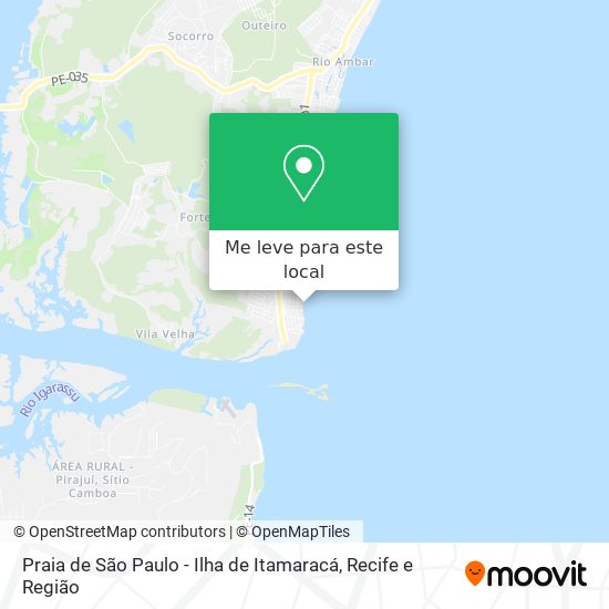 Praia de São Paulo - Ilha de Itamaracá mapa