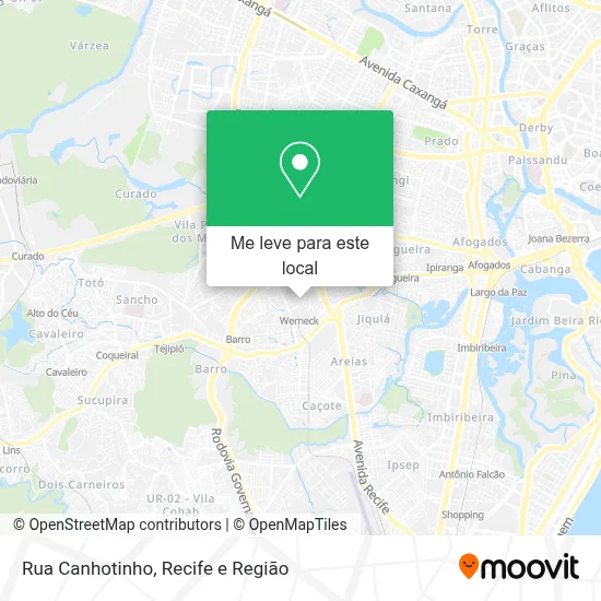 Rua Canhotinho mapa