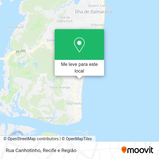 Rua Canhotinho mapa