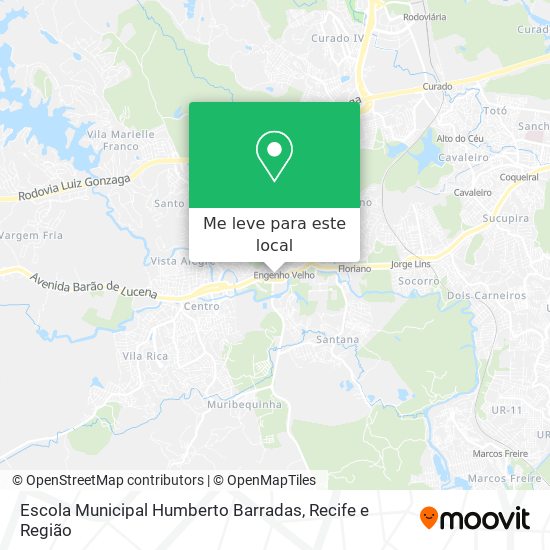 Escola Municipal Humberto Barradas mapa