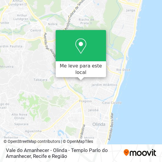 Vale do Amanhecer - Olinda - Templo Parlo do Amanhecer mapa