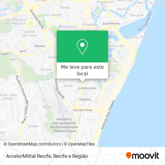 ArcelorMittal Recife mapa