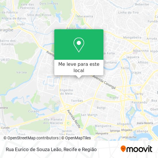 Rua Eurico de Souza Leão mapa