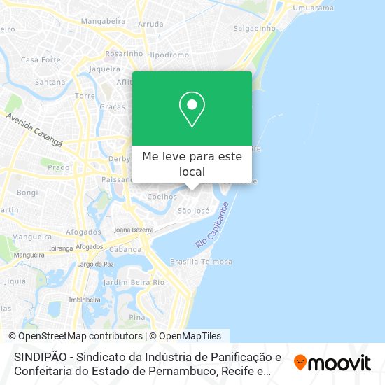 SINDIPÃO - Sindicato da Indústria de Panificação e Confeitaria do Estado de Pernambuco mapa