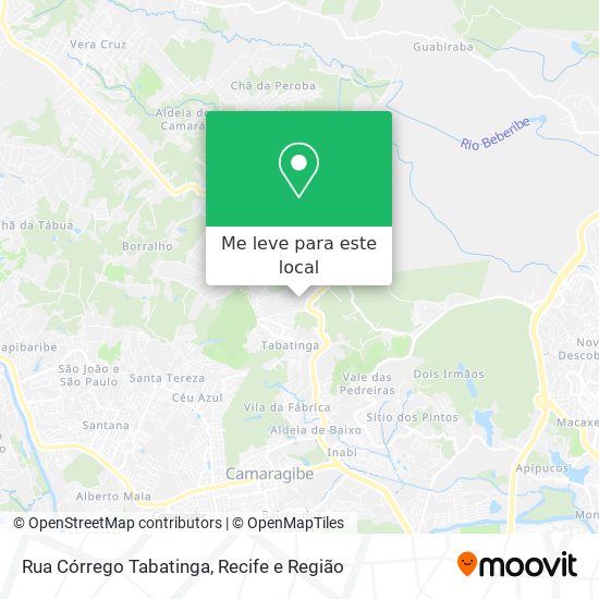 Rua Córrego Tabatinga mapa