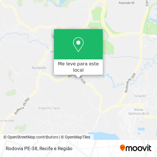 Rodovia PE-38 mapa