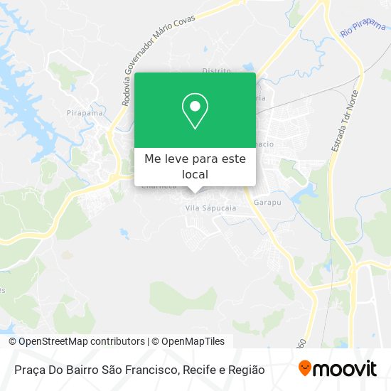 Praça Do Bairro São Francisco mapa