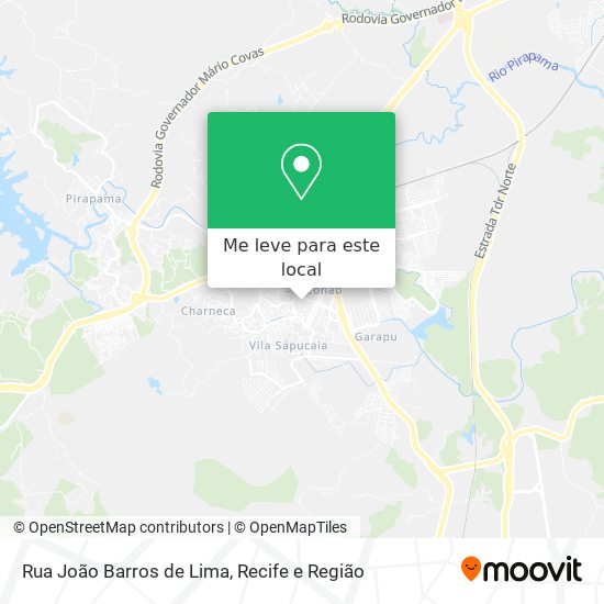 Rua João Barros de Lima mapa