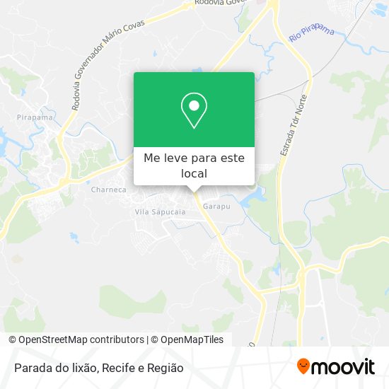 Parada do lixão mapa