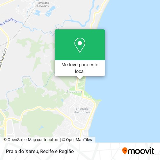 Praia do Xareu mapa