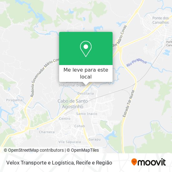 Velox Transporte e Logística mapa