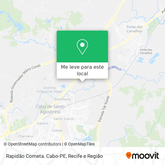 Rapidão Cometa. Cabo-PE mapa