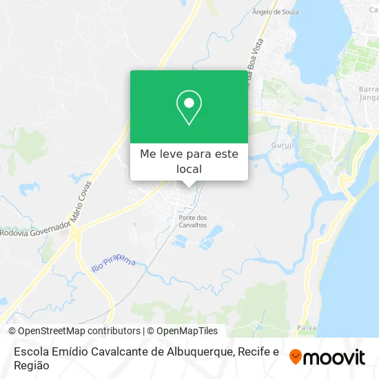 Escola Emídio Cavalcante de Albuquerque mapa