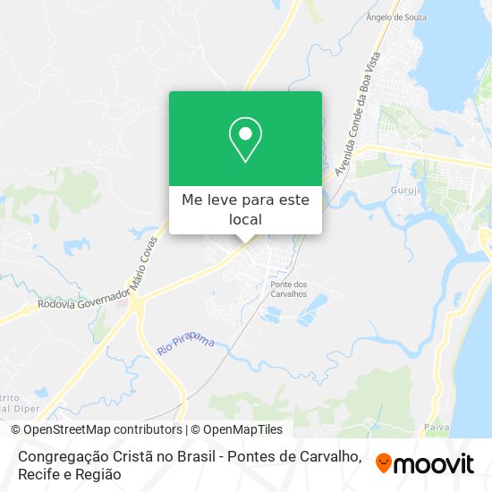 Congregação Cristã no Brasil - Pontes de Carvalho mapa