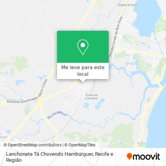 Lanchonete Tá Chovendo Hambúrguer mapa