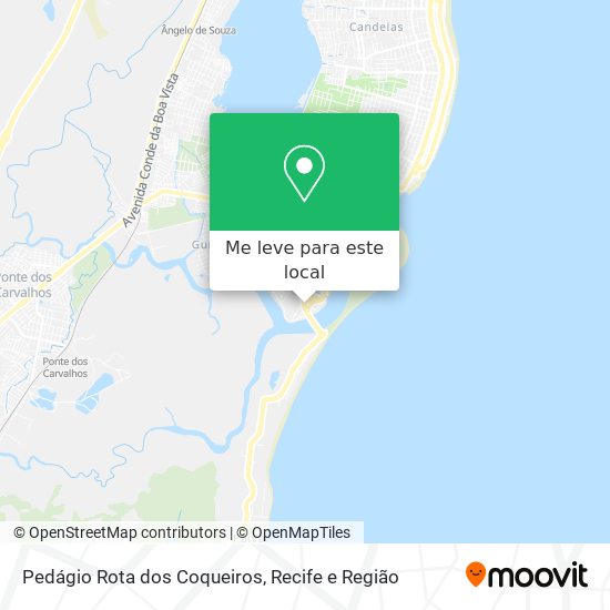 Pedágio Rota dos Coqueiros mapa