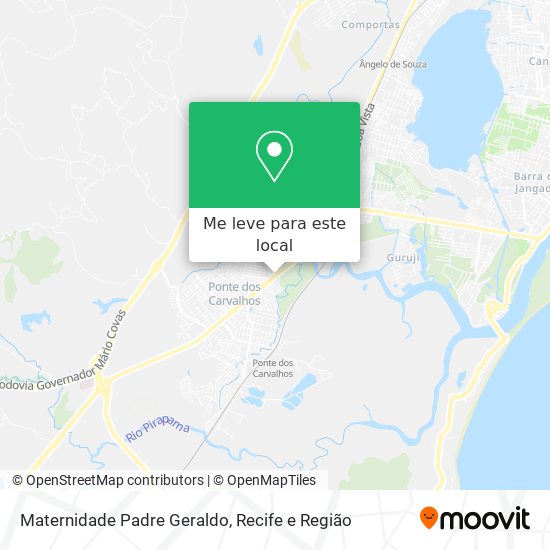 Maternidade Padre Geraldo mapa