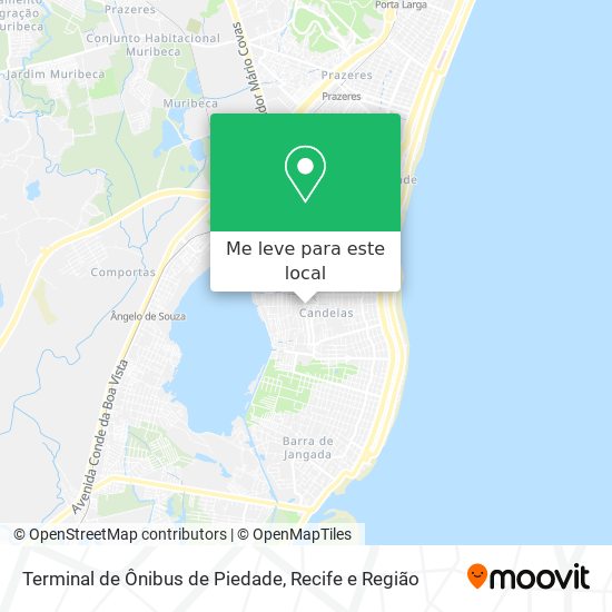Terminal de Ônibus de Piedade mapa