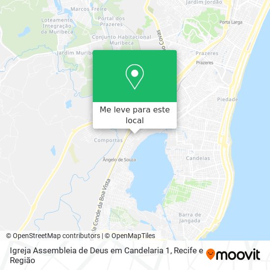 Igreja Assembleia de Deus em Candelaria 1 mapa