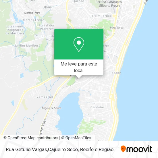 Rua Getulio Vargas,Cajueiro Seco mapa