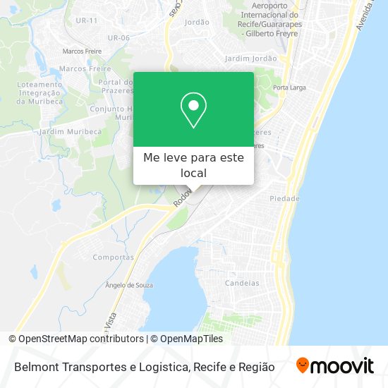 Belmont Transportes e Logistica mapa