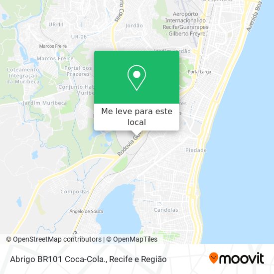 Abrigo BR101 Coca-Cola. mapa