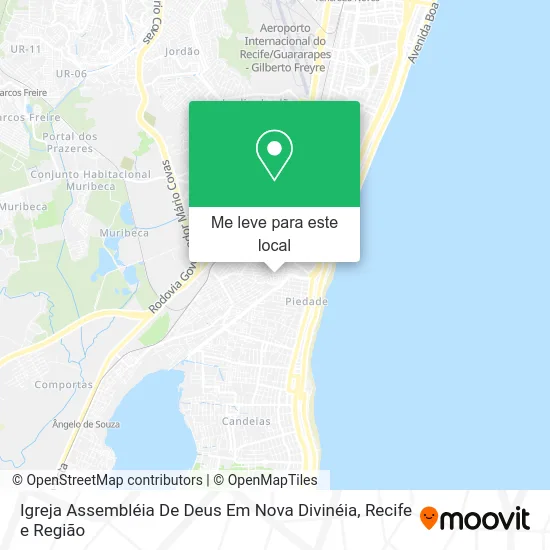 Igreja Assembléia De Deus Em Nova Divinéia mapa
