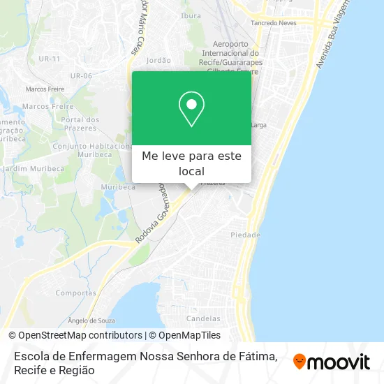 Escola de Enfermagem Nossa Senhora de Fátima mapa