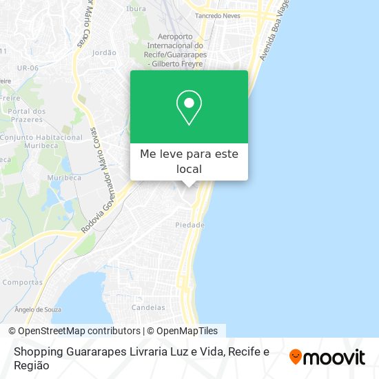 Shopping Guararapes Livraria Luz e Vida mapa