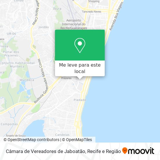 Câmara de Vereadores de Jaboatão mapa