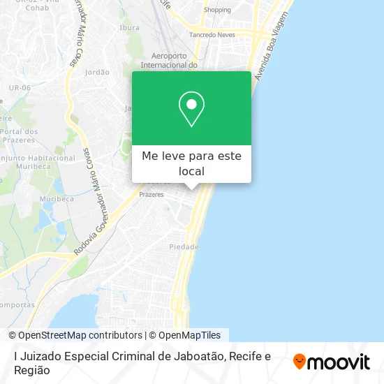 I Juizado Especial Criminal de Jaboatão mapa