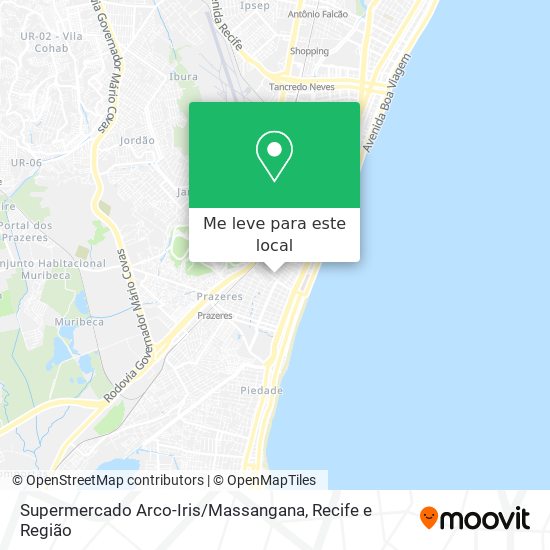 Supermercado Arco-Iris / Massangana mapa
