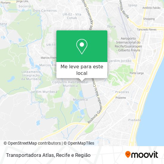 Transportadora Atlas mapa
