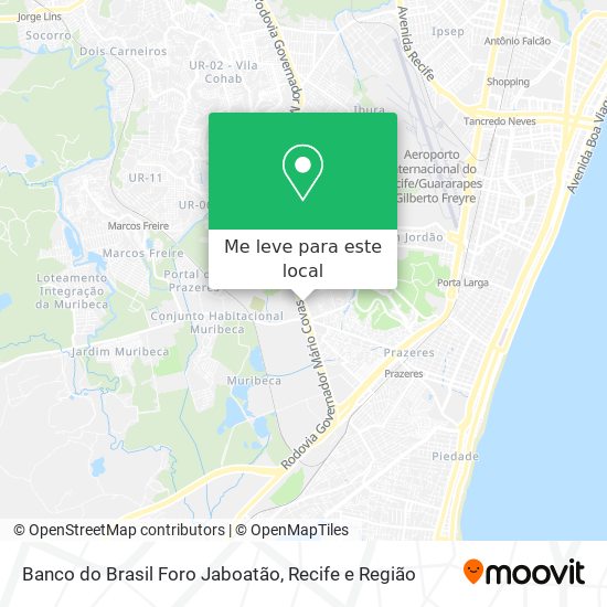 Banco do Brasil Foro Jaboatão mapa