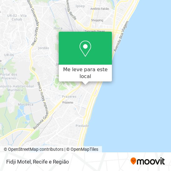 Fidji Motel mapa