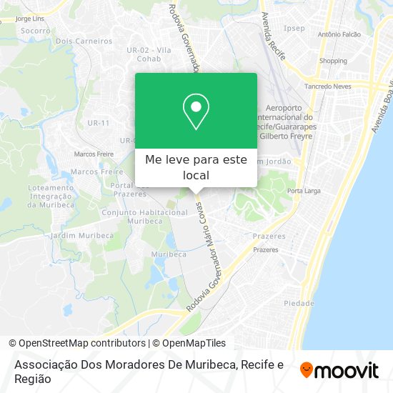 Associação Dos Moradores De Muribeca mapa