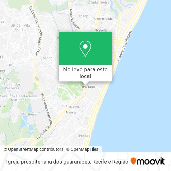 Igreja presbiteriana dos guararapes mapa