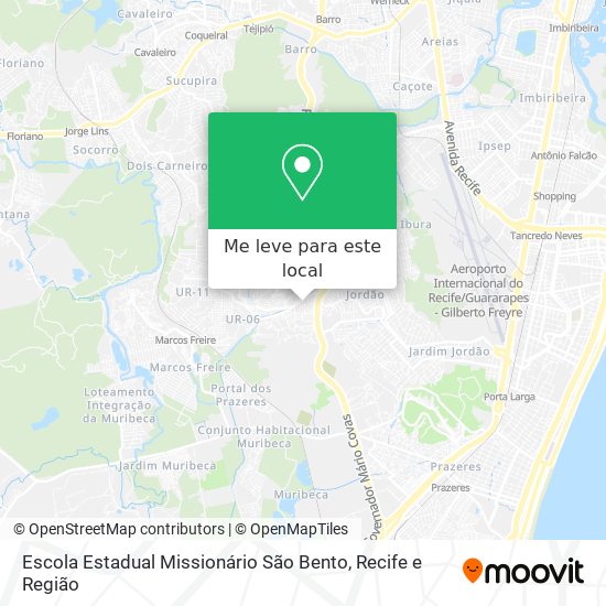 Escola Estadual Missionário São Bento mapa